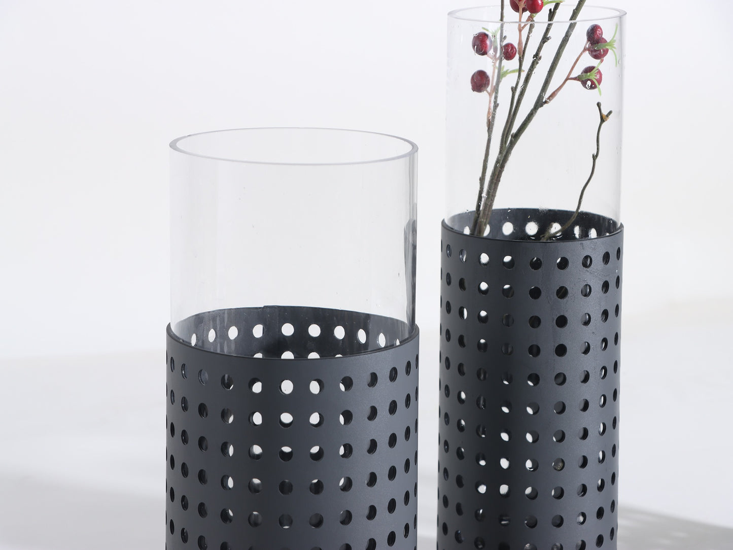GREY HOLLOW MODERN GLASS VASE
