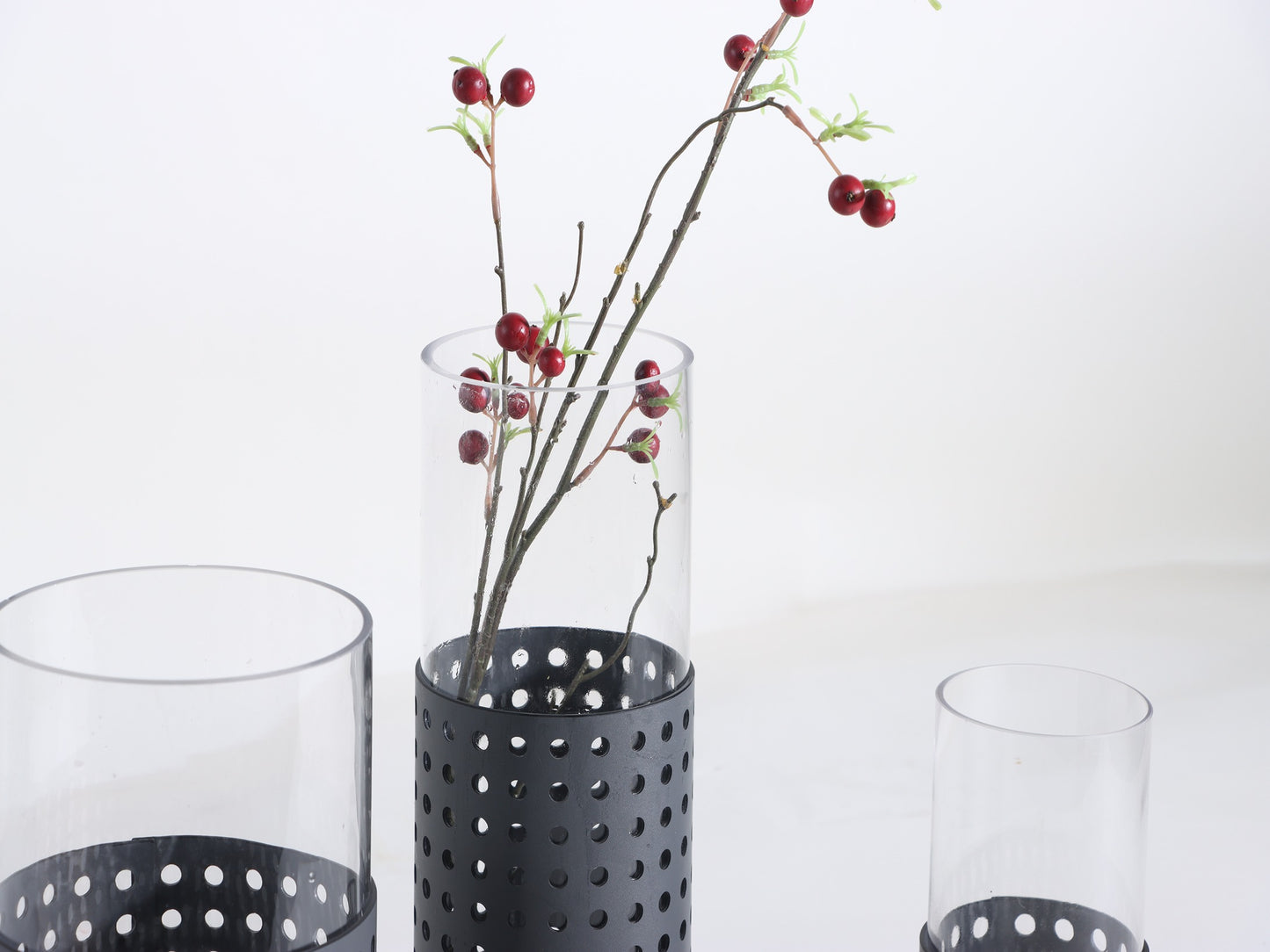 GREY HOLLOW MODERN GLASS VASE