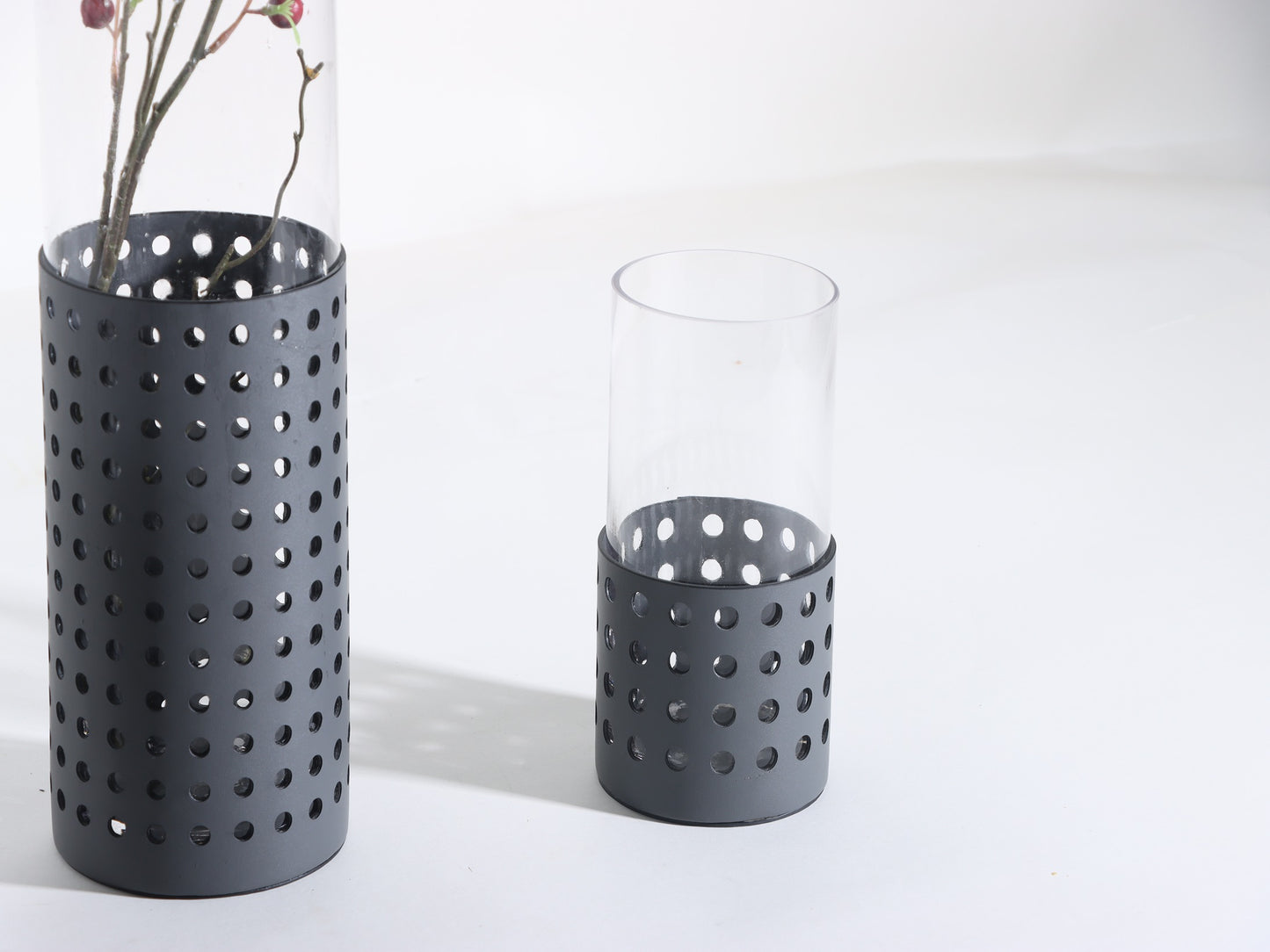 GREY HOLLOW MODERN GLASS VASE