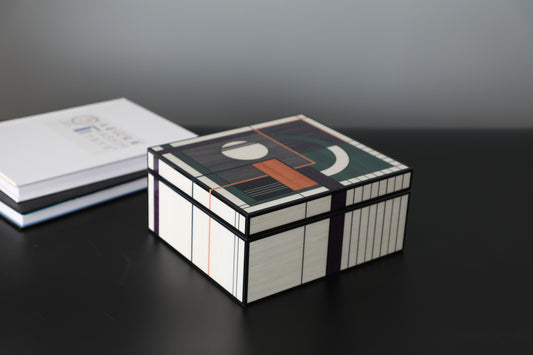 MULTICOLOUR MDF & PIANO LACQUER SQUARE 
STORAGE BOX
