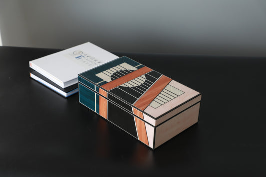 Colourful Mdf & Piano Lacquer Rectangular Storage Box (A)