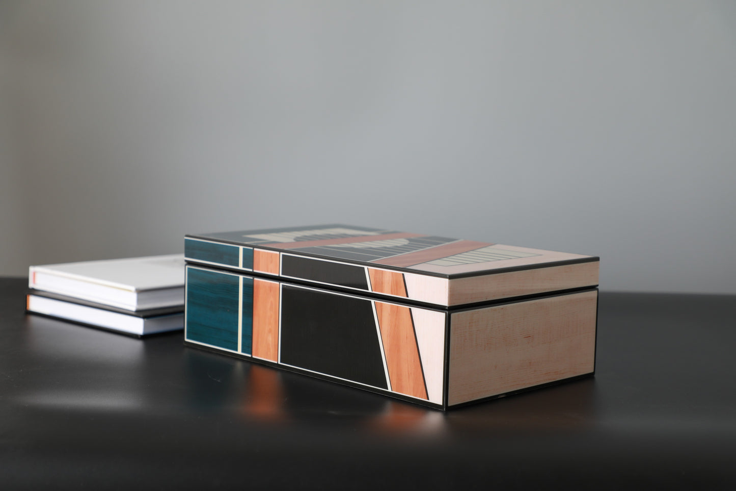 Colourful Mdf & Piano Lacquer Rectangular Storage Box (A)