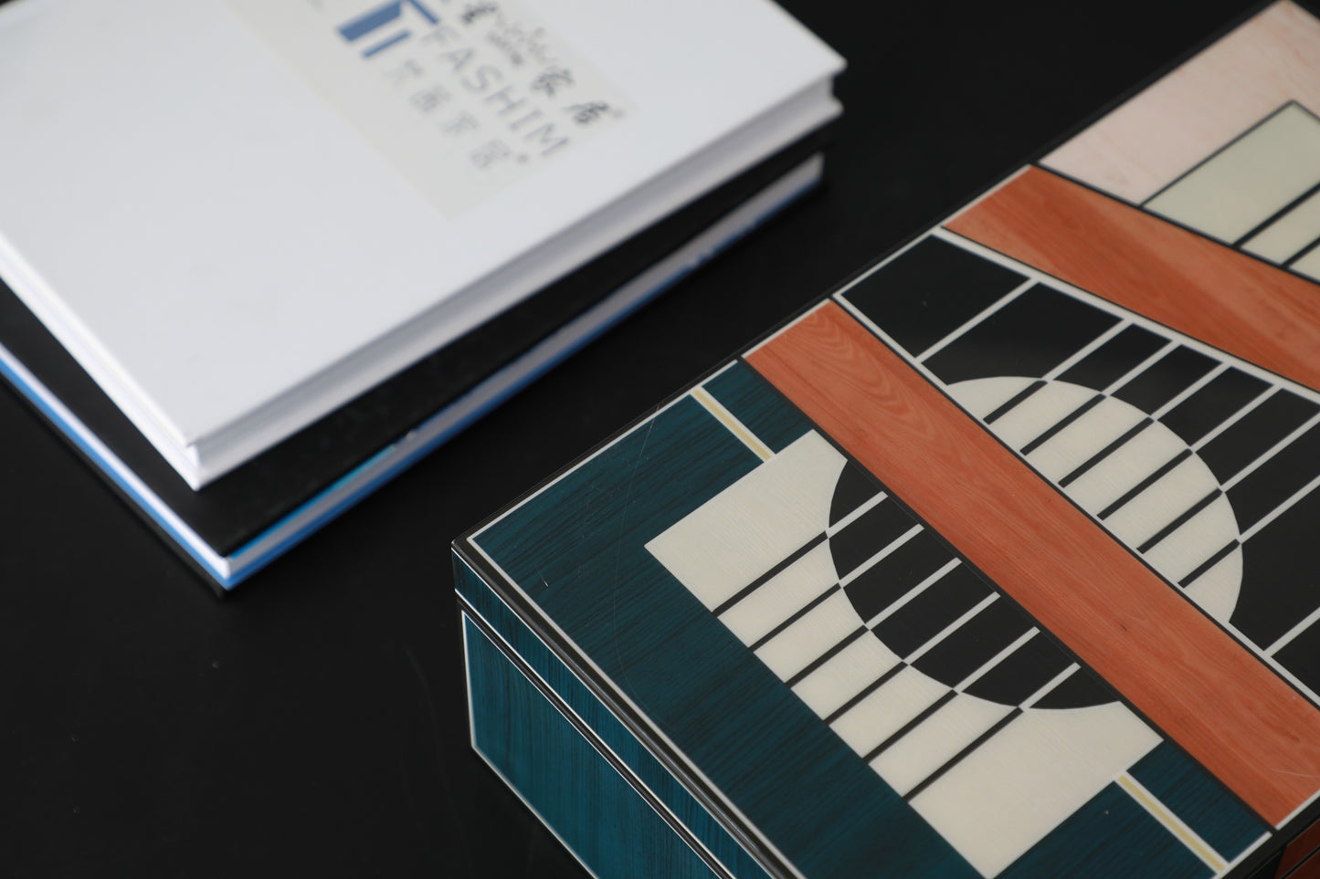 Colourful Mdf & Piano Lacquer Rectangular Storage Box (A)