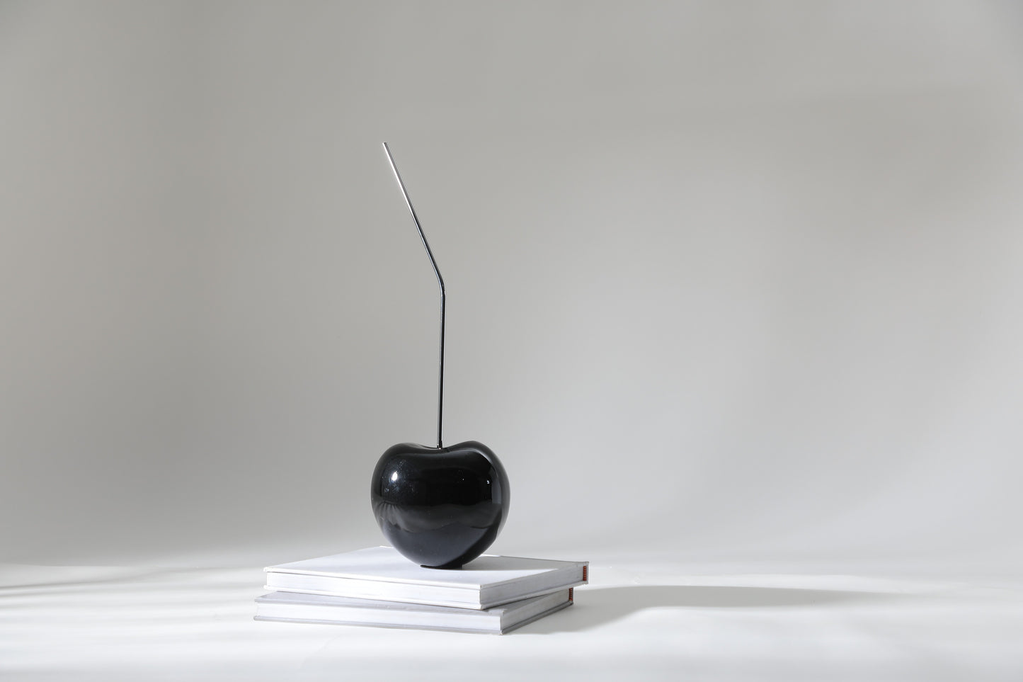 Black Resin & Stainless Steel Cherry Sculpture
