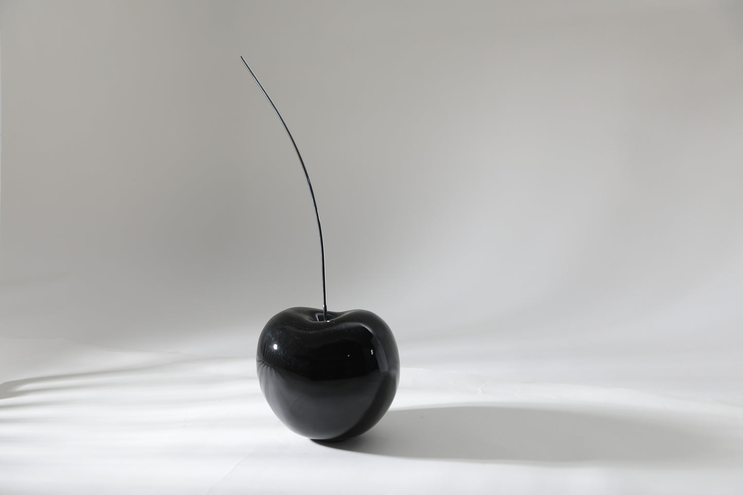 Black Resin & Stainless Steel Cherry Sculpture