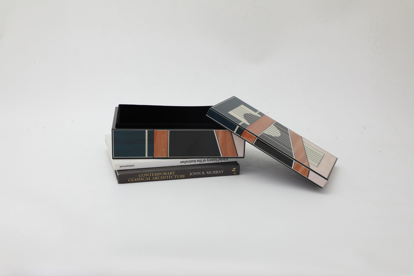 Colourful Mdf & Piano Lacquer Rectangular Storage Box (A)