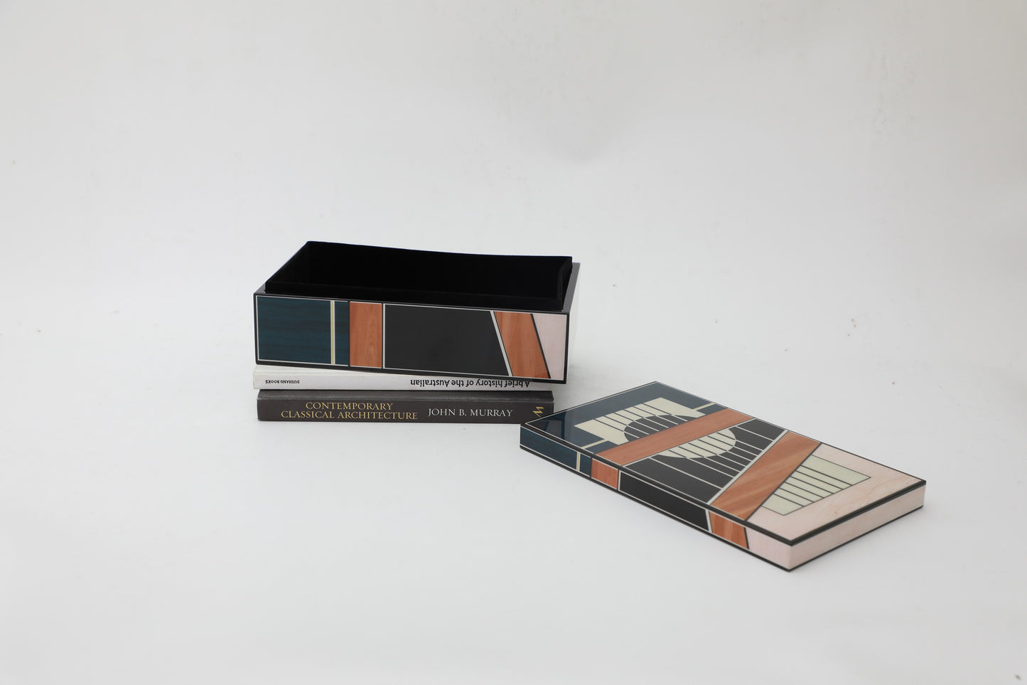 Colourful Mdf & Piano Lacquer Rectangular Storage Box (A)