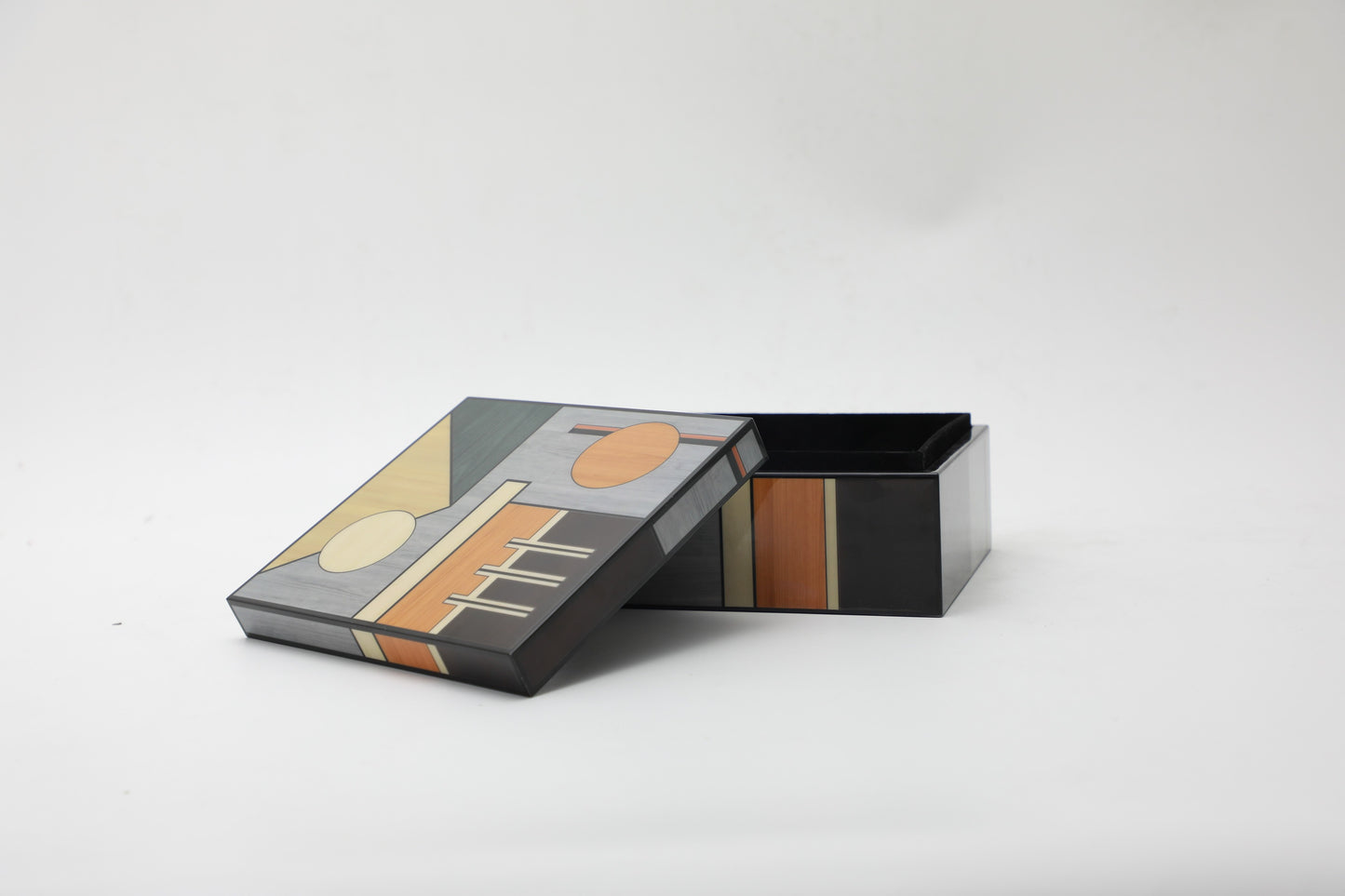 Colourful Mdf & Piano Lacquer Square Storage Box (A)