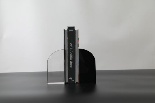 Black & Clear Crystal Bookend