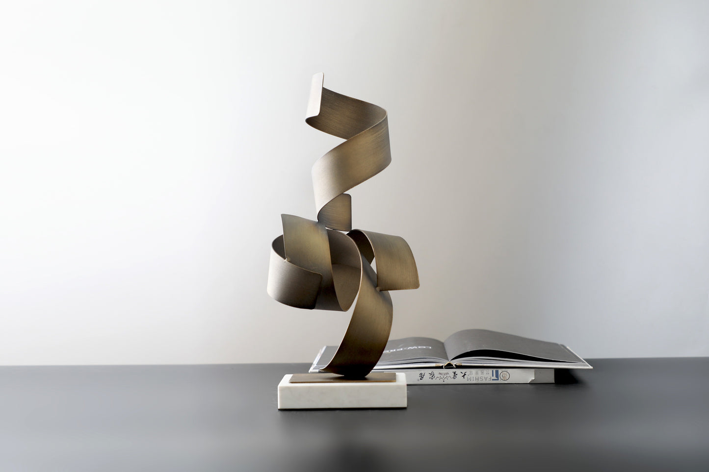Iron & Marble Abstract Sculpture