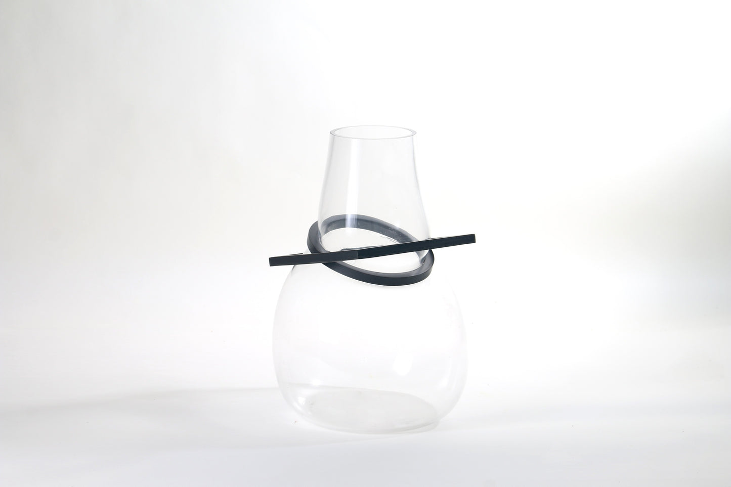 S/S Steel & Glass Clear Vase