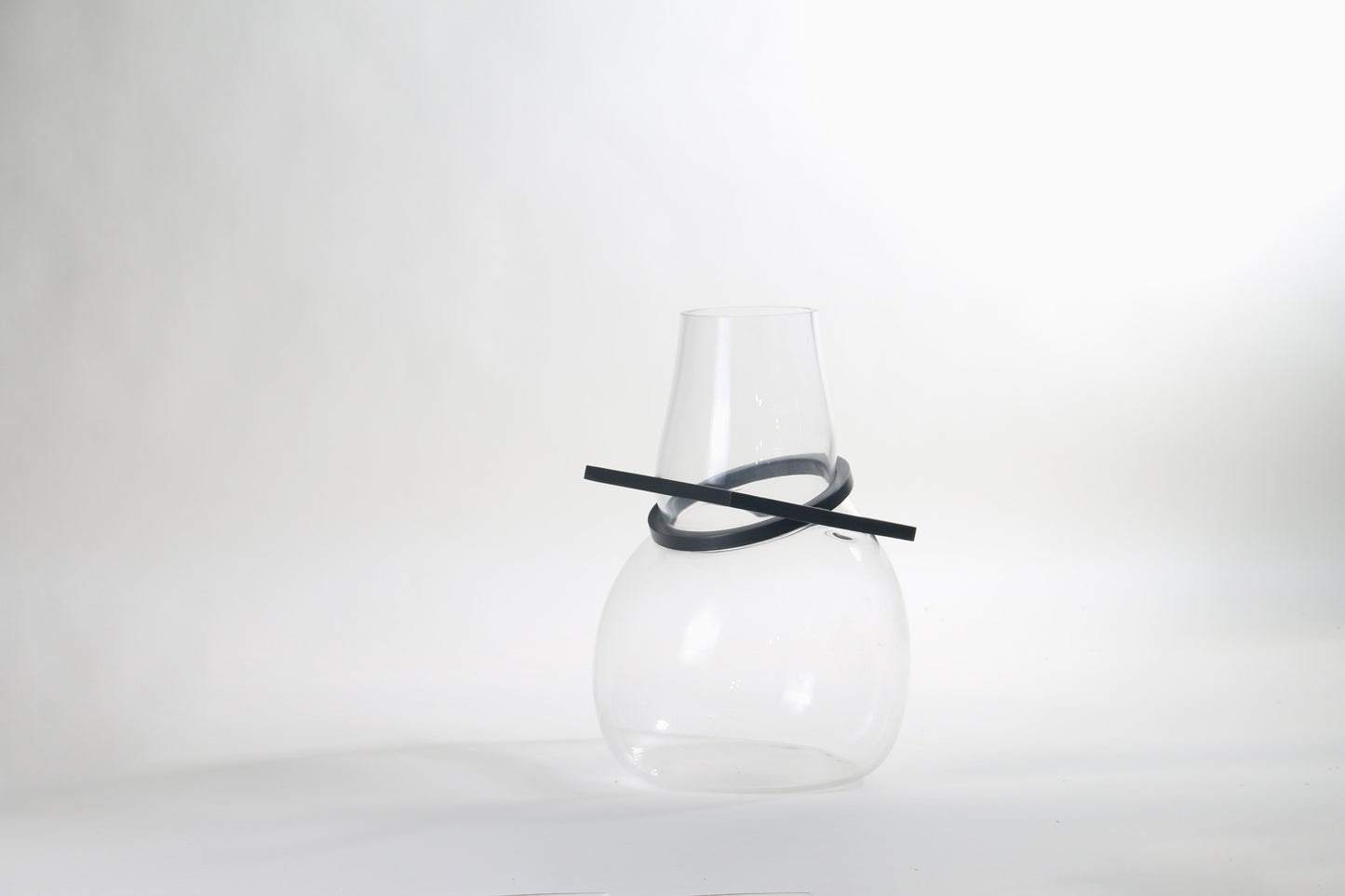 S/S Steel & Glass Clear Vase