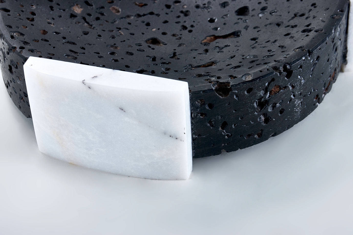 Black & White Marble Round Tray