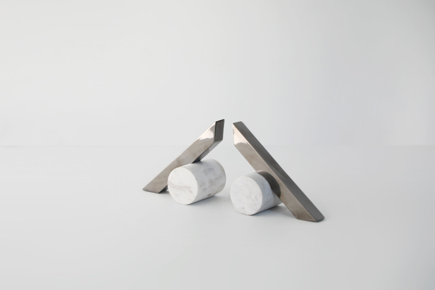 Stainless Steel & Marble Bookend (Single)