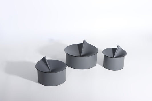 GREY MICRO-FIBER LEATHER & PVC STORAGE BOX