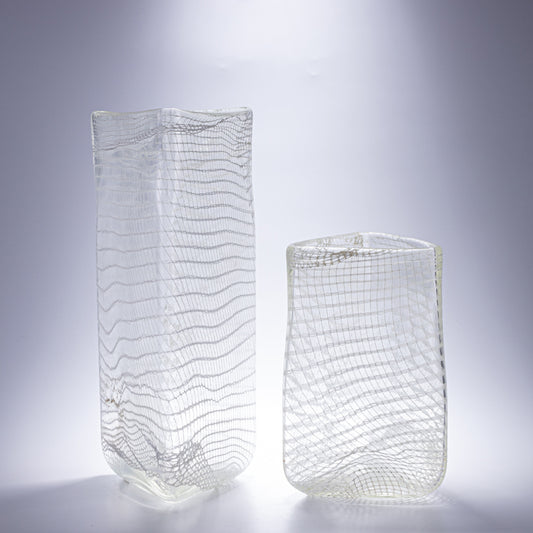 WATER RIPPLE GLASS VASE