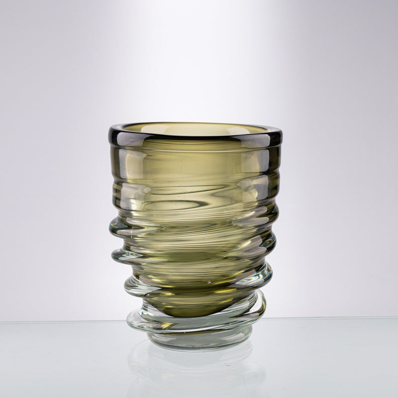 SPIRAL GLASS VASE