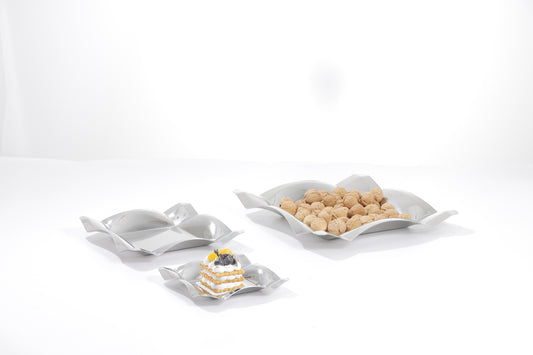 SILVER S/S STEEL DESSERT TRAY