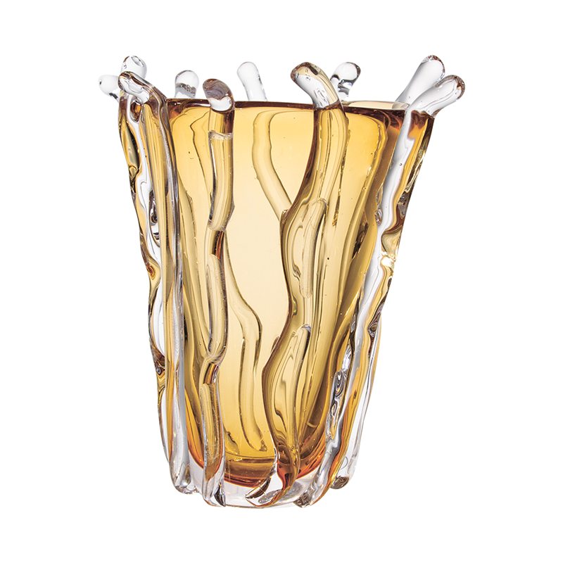 Burnt Orange Glass Vase