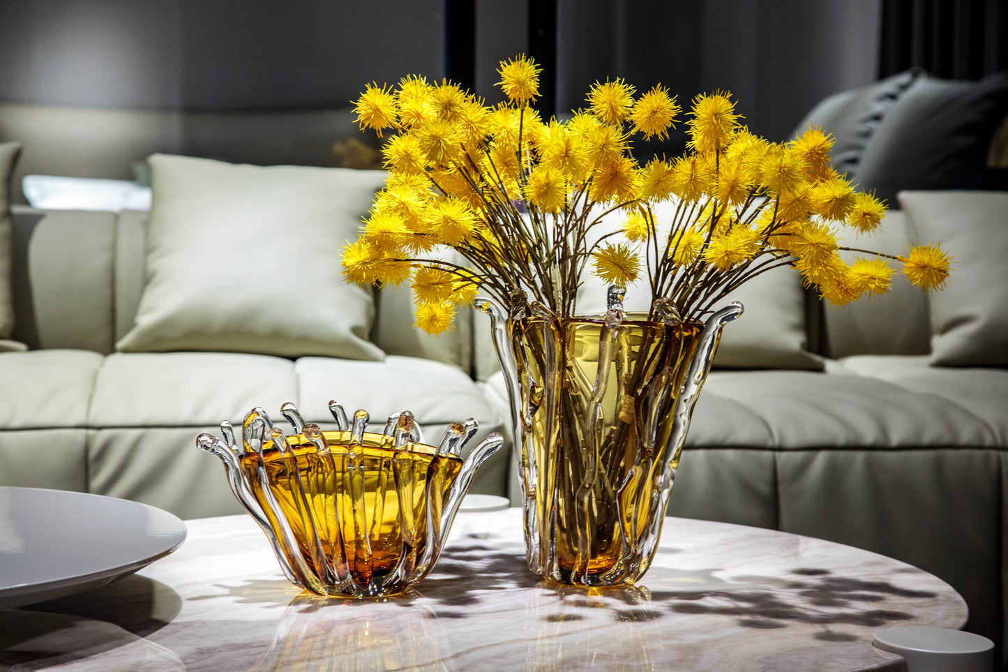 Burnt Orange Glass Vase