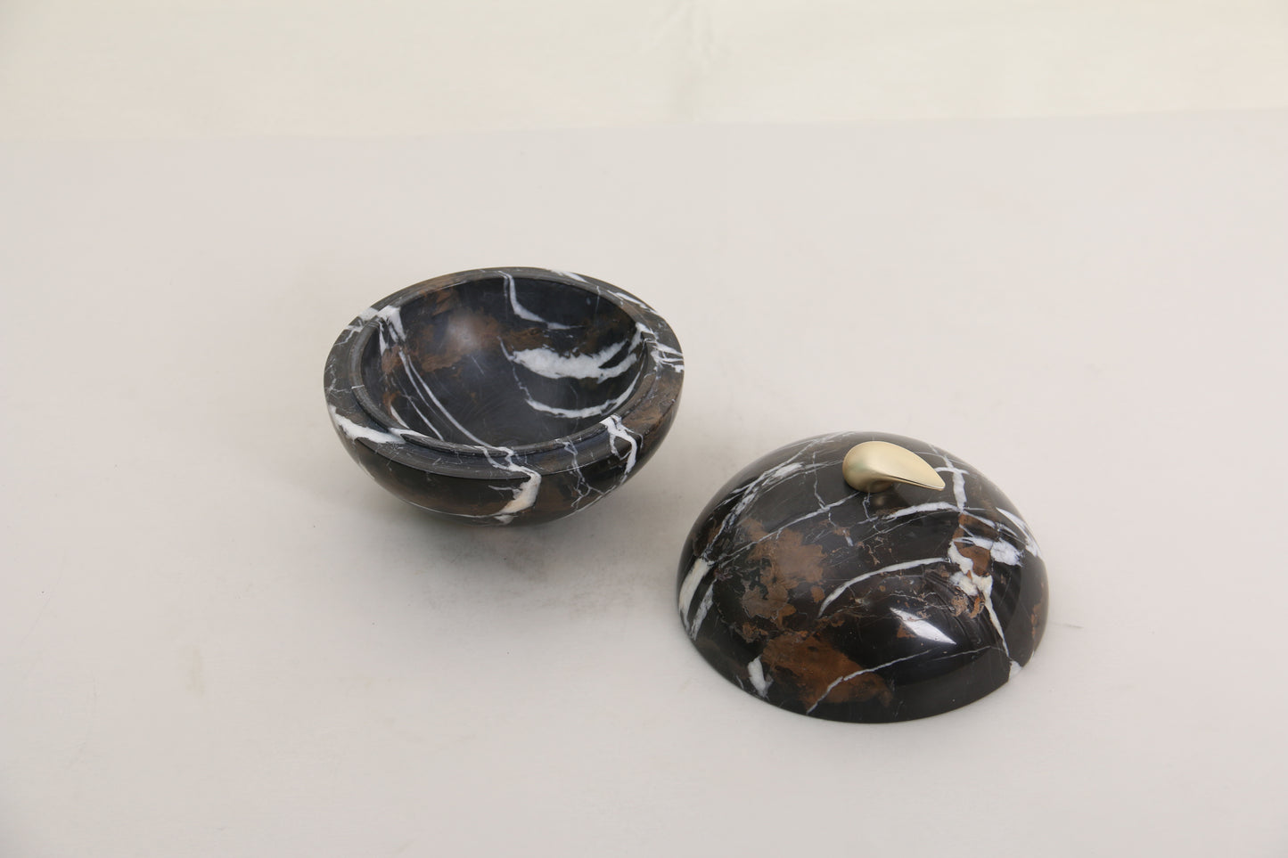 Marble & Alloy Storage Jar