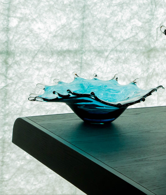 Lake Blue Glass Plate