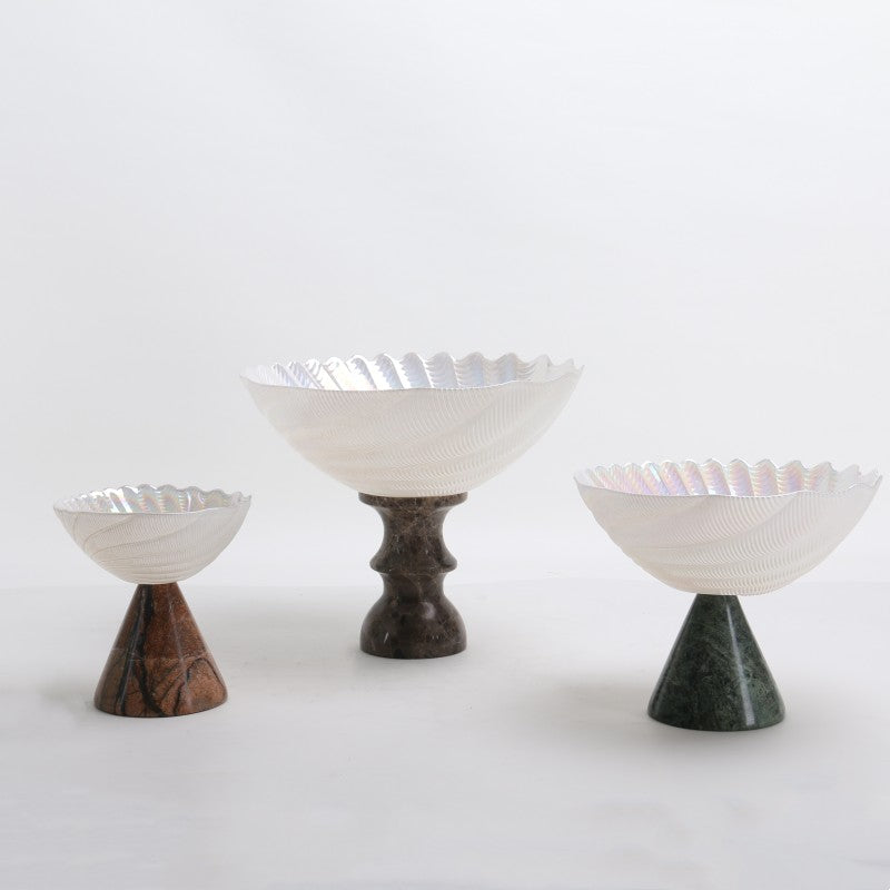Marble & Glass Shell Style Tray