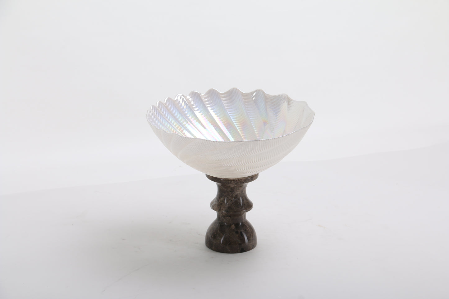 Marble & Glass Shell Style Tray