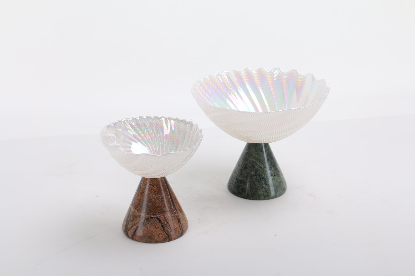 Marble & Glass Shell Style Tray