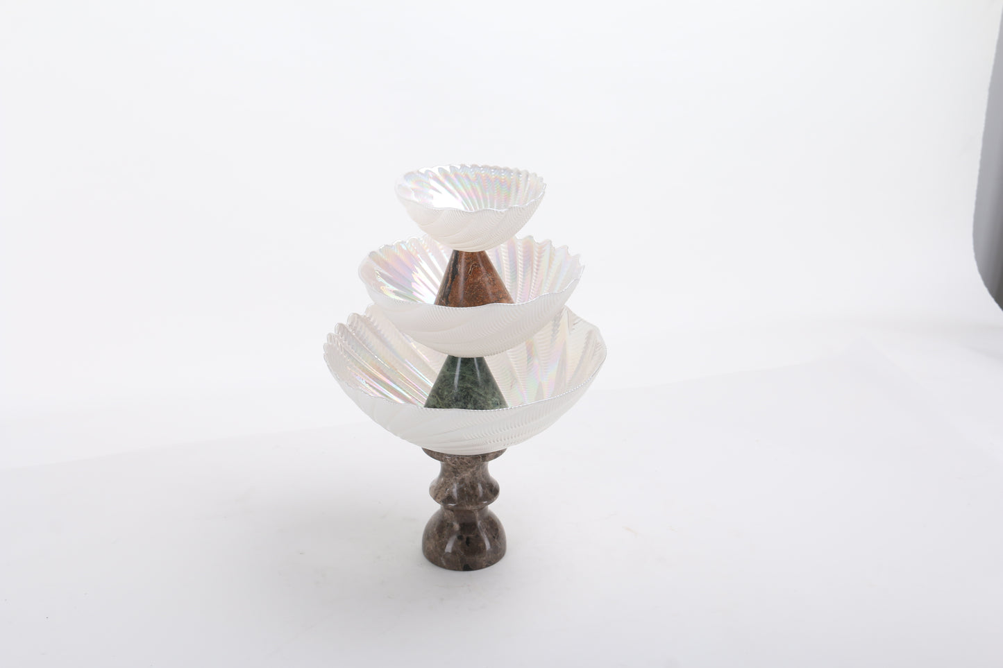 Marble & Glass Shell Style Tray