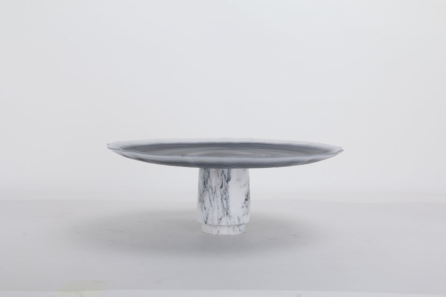 Grey Irregular Marble & Glass Tray