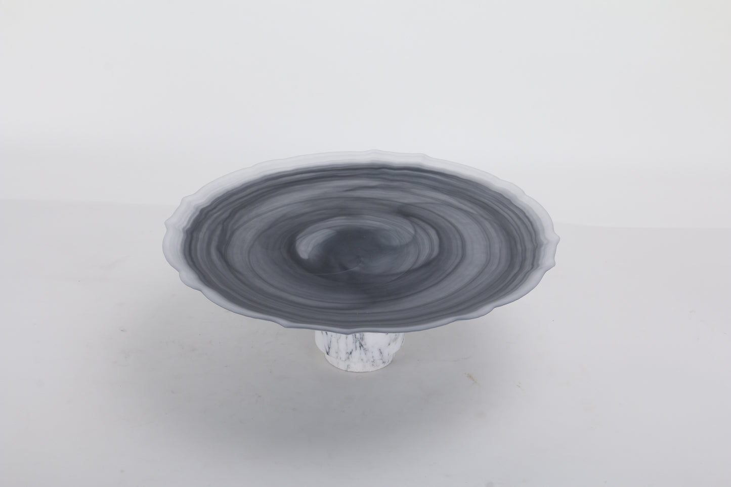 Grey Irregular Marble & Glass Tray