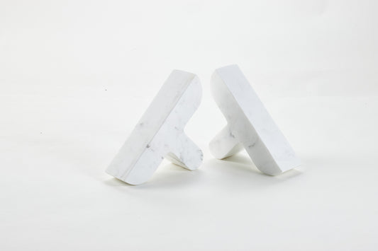 White Stone Symbol Bookend (Single）