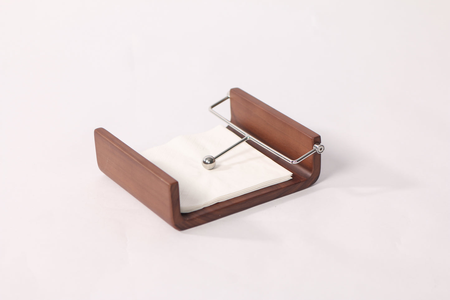 S/s Steel & Walnut Wood Tissue Holder