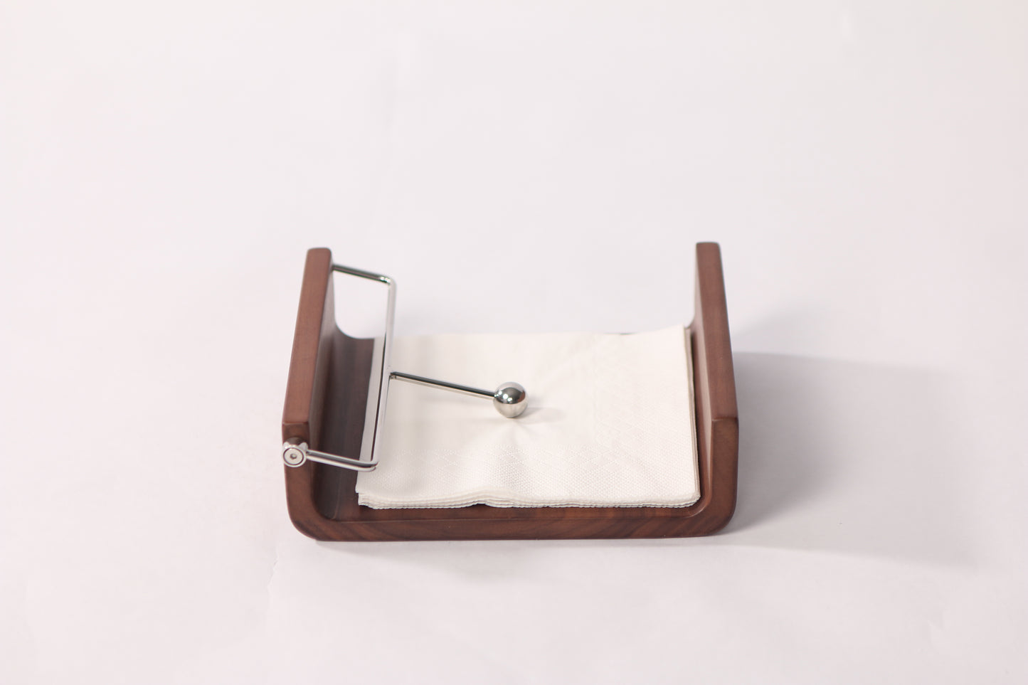 S/s Steel & Walnut Wood Tissue Holder