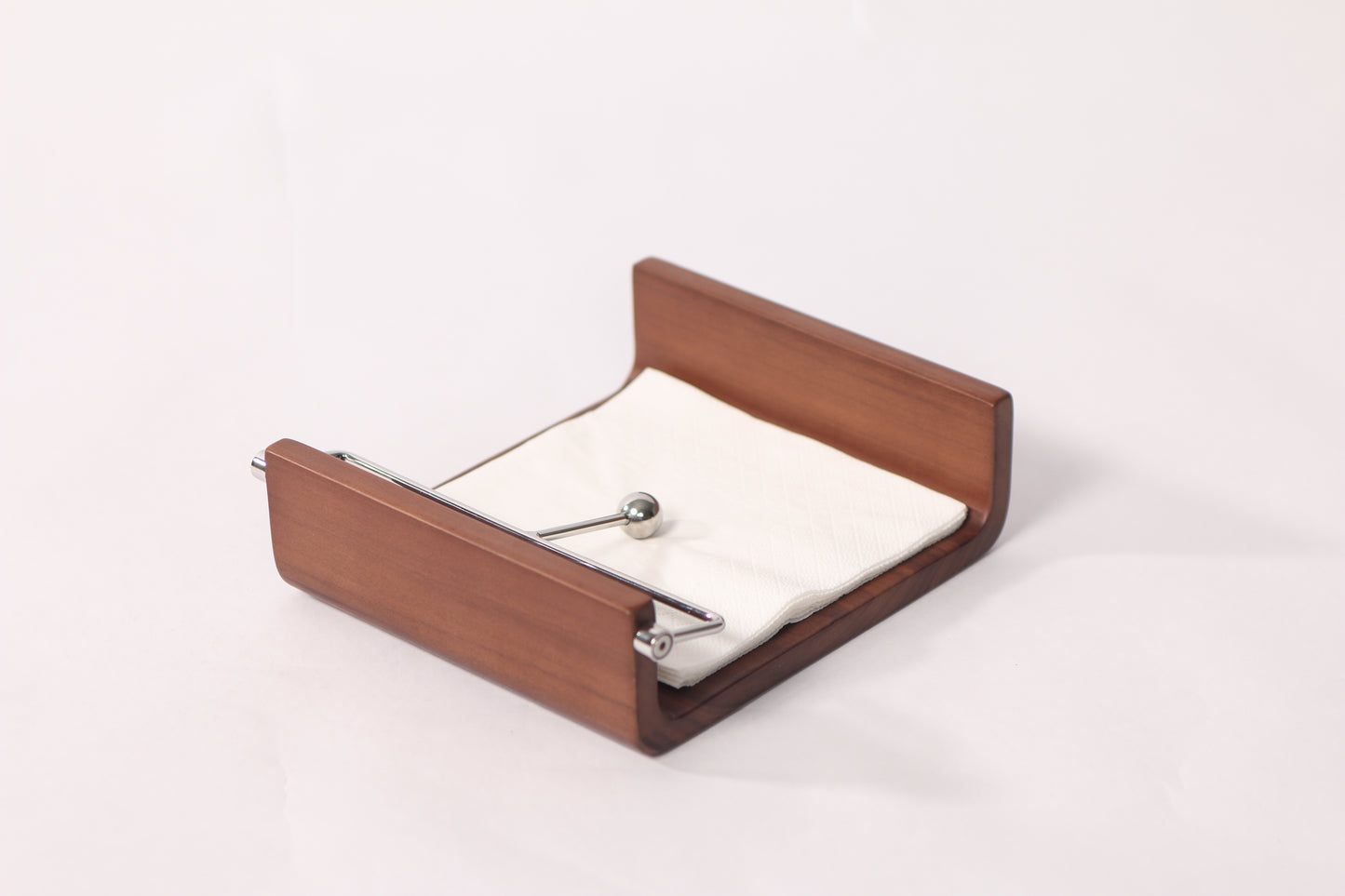 S/s Steel & Walnut Wood Tissue Holder