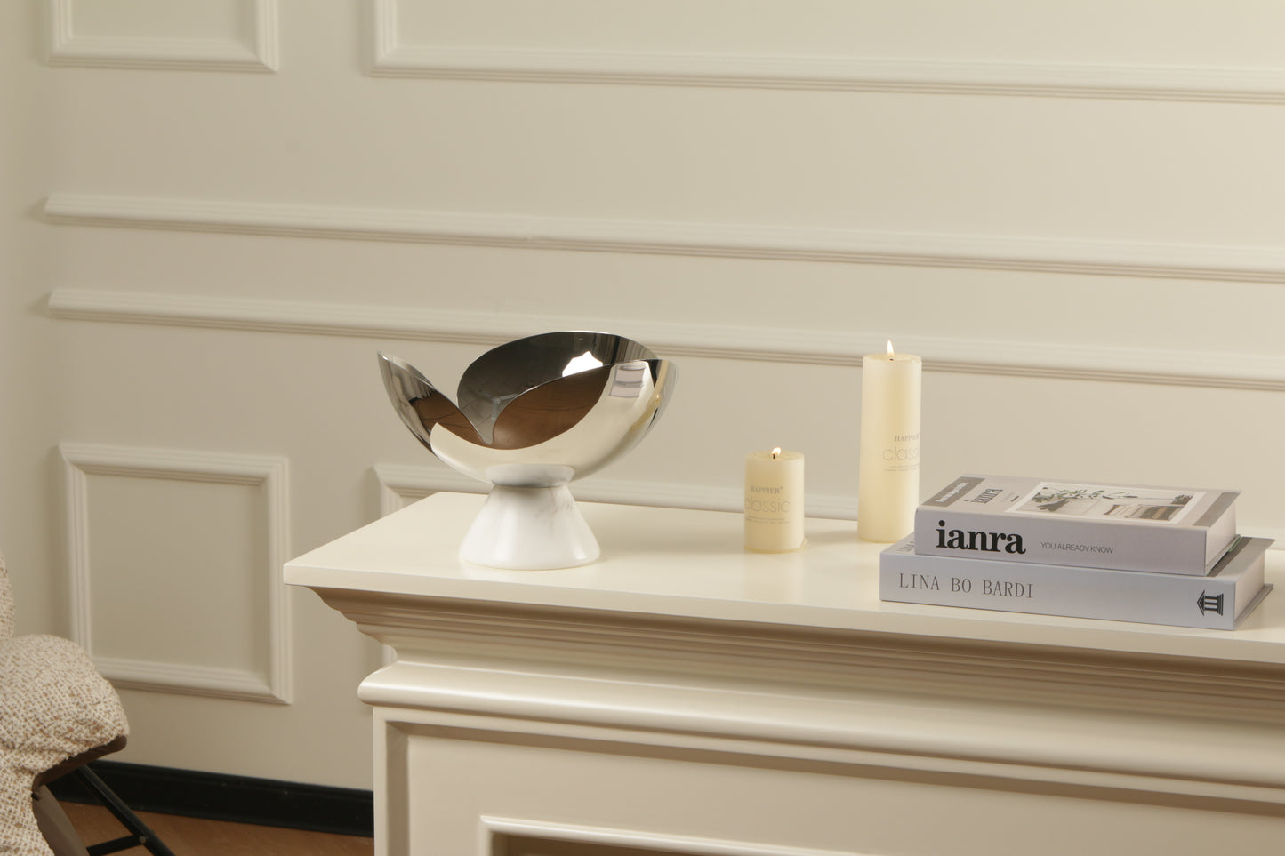 S/s Steel & Marble Fruit Plate