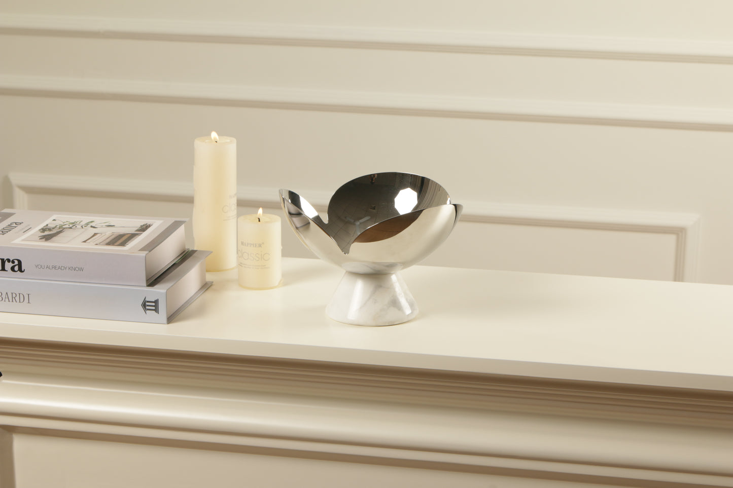 S/s Steel & Marble Fruit Plate