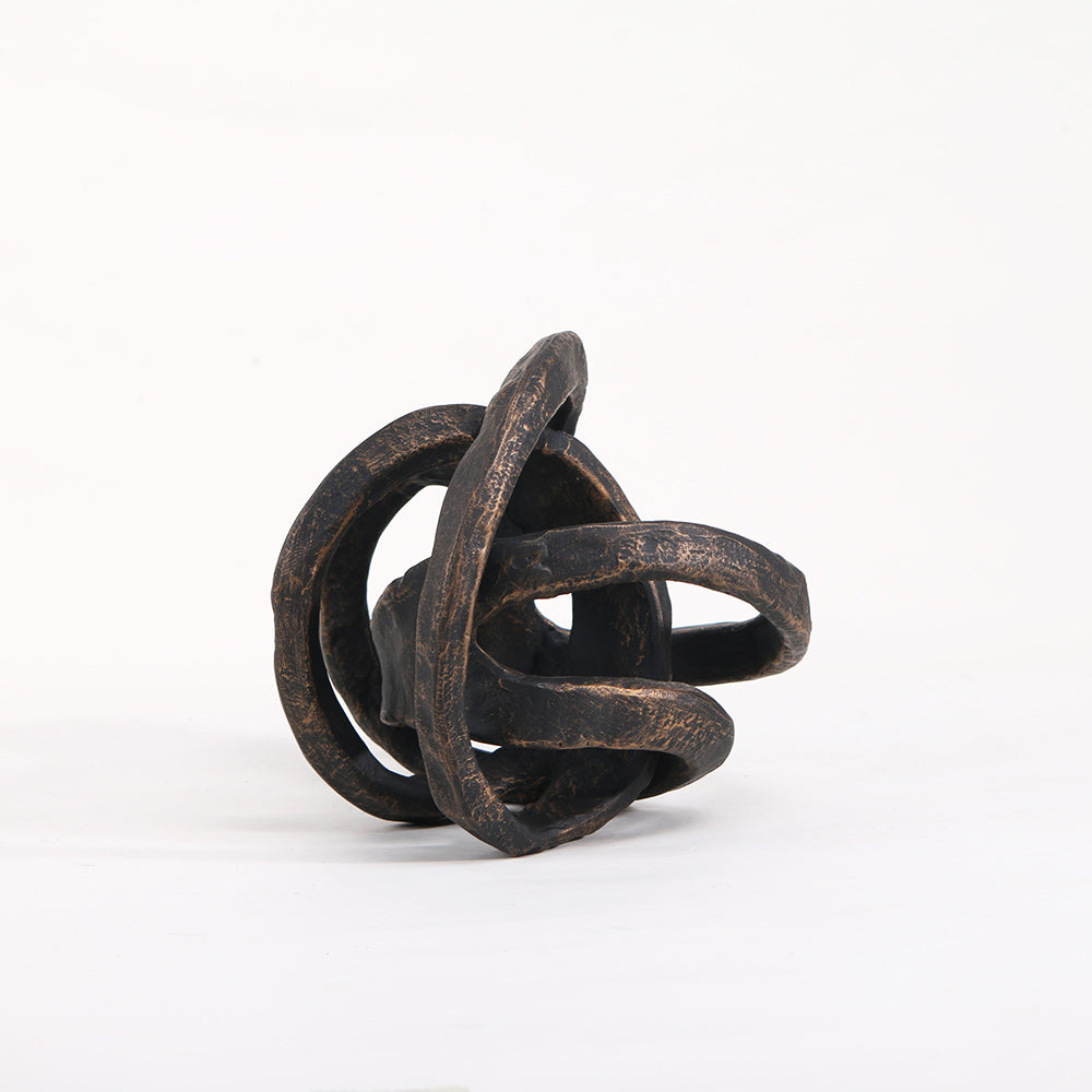 Dark Bronze Twisted Abstract Aluminium Sculpture
