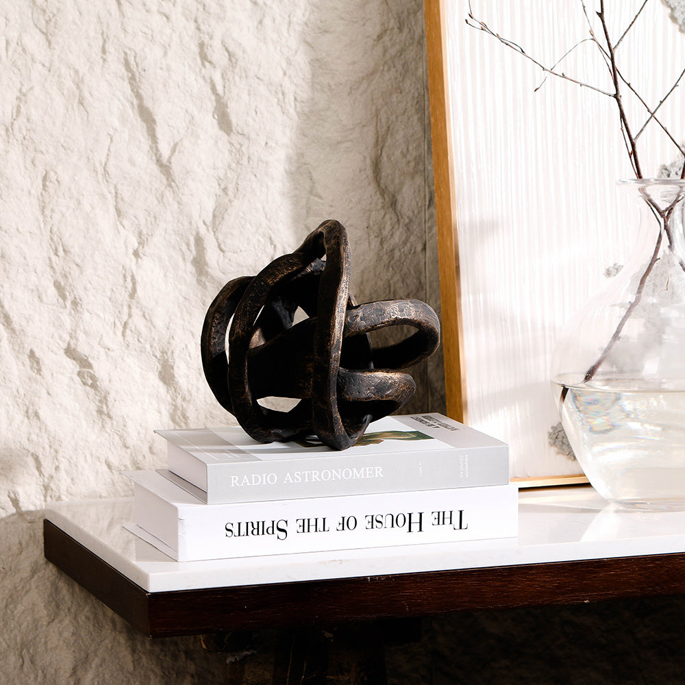 Dark Bronze Twisted Abstract Aluminium Sculpture