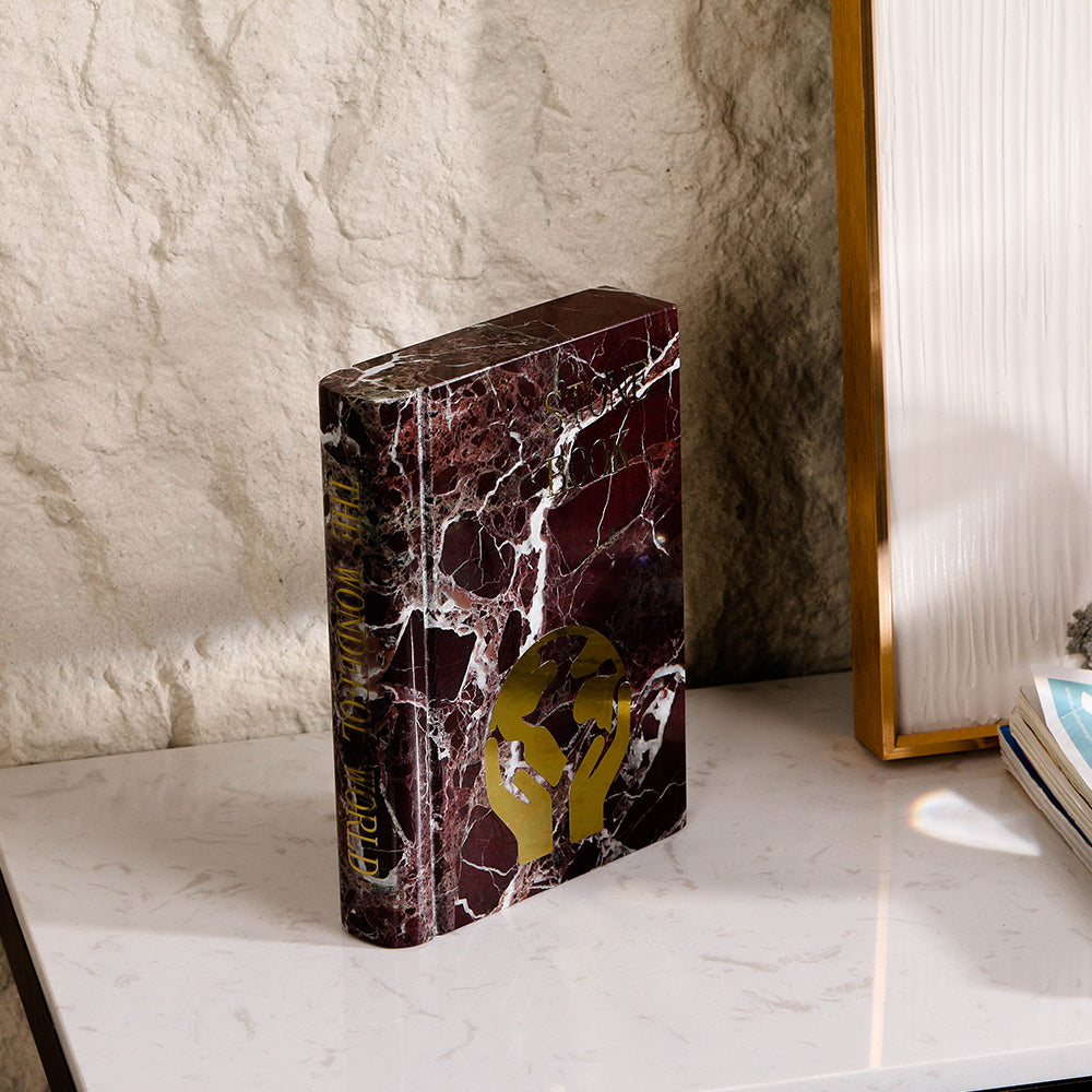 Marble Book Sculpture
