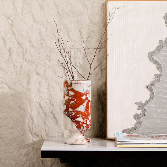 Red Marble Vase