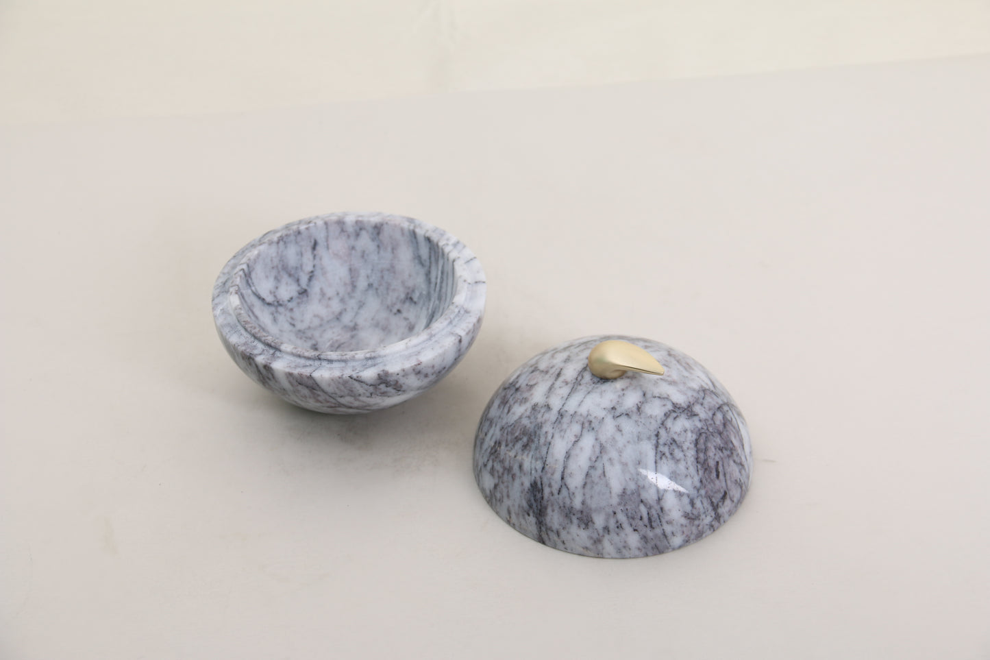 Marble & Alloy Storage Jar