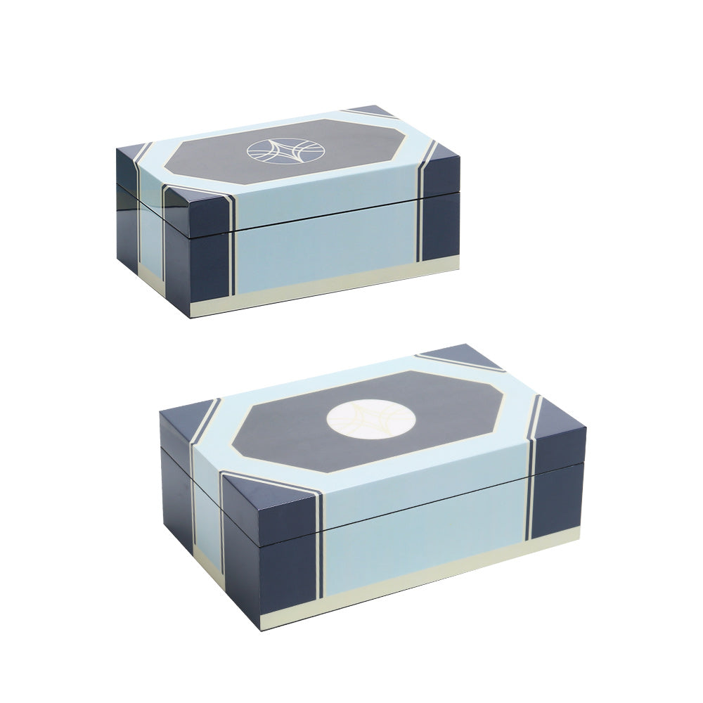 Blue Matte Lacquer + Mdf Storage Box