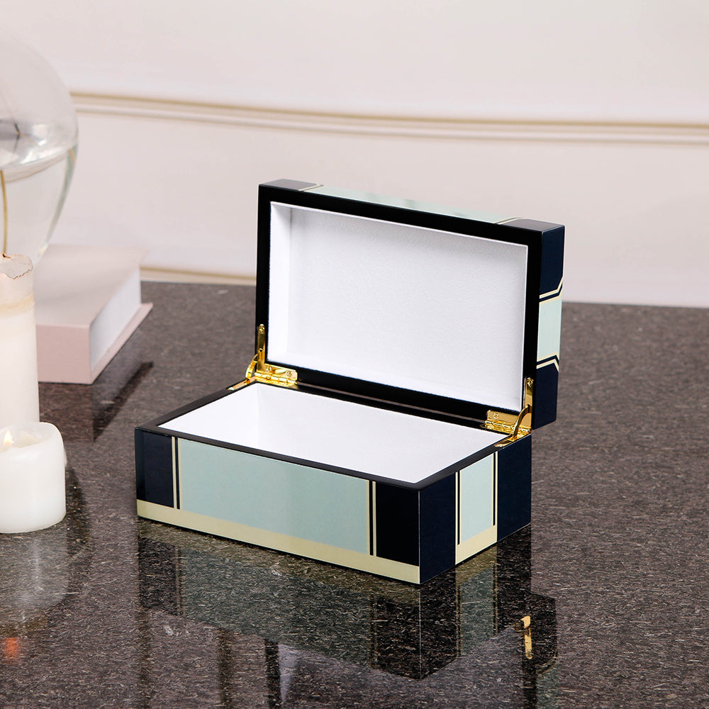 Blue Matte Lacquer + Mdf Storage Box