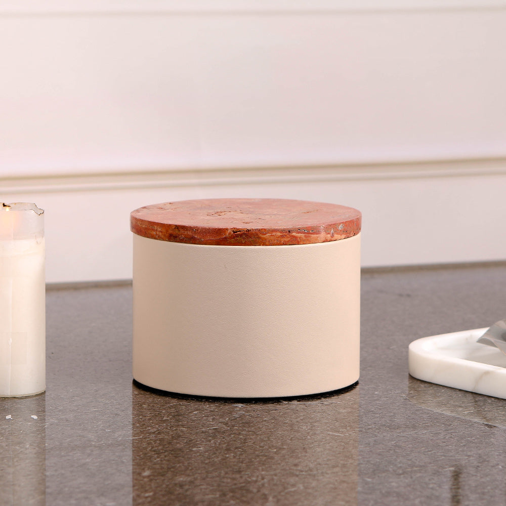 Pu Leather & Marble Storage Box