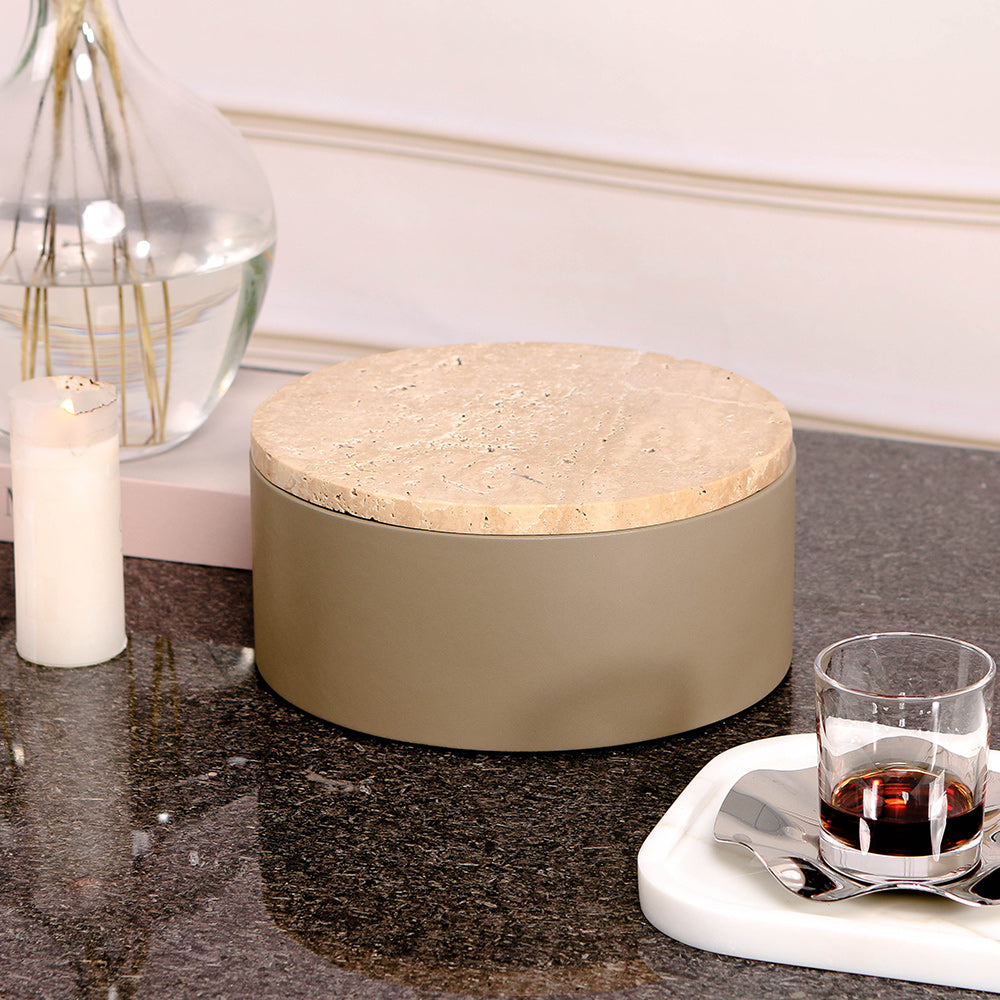 Pu Leather & Marble Storage Box