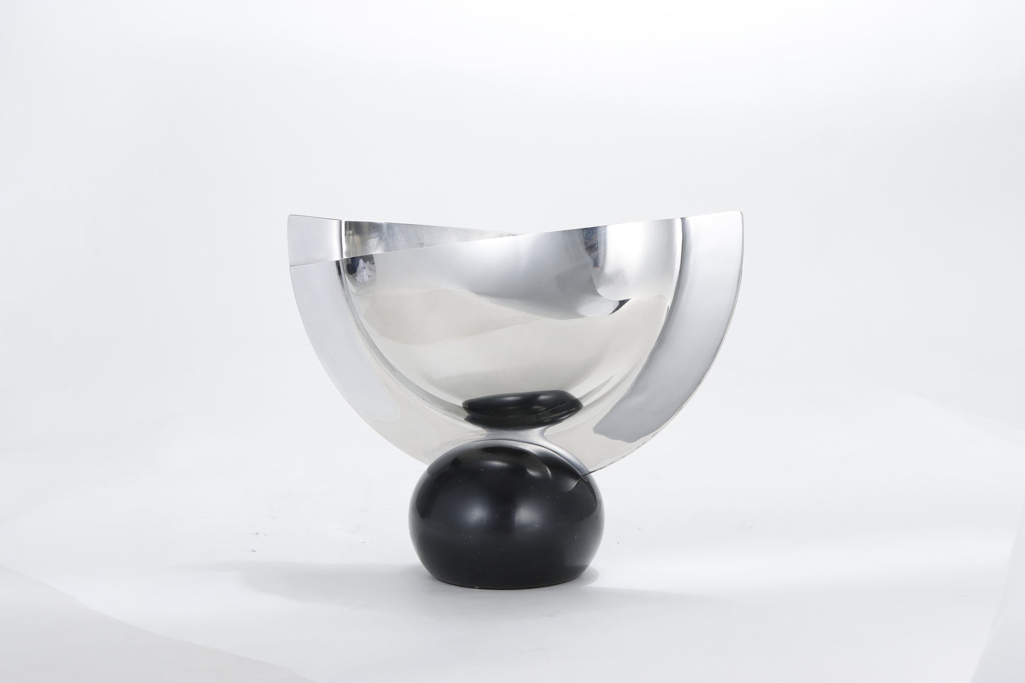Silver Marble & S/S Steel Vase