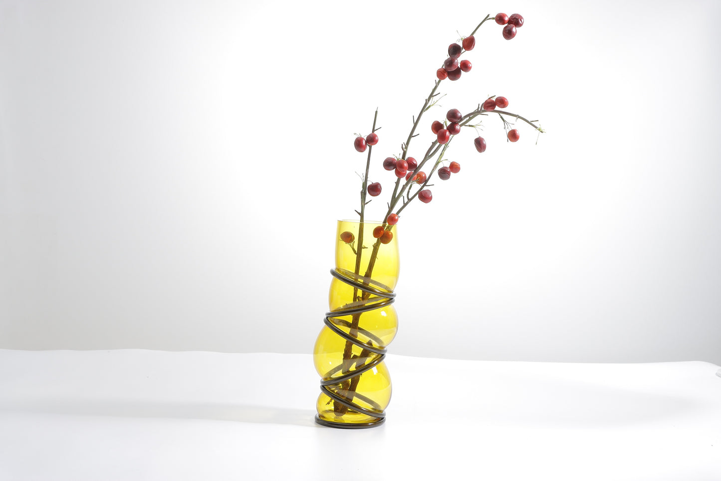 S/S Steel & Glass Ring Vase