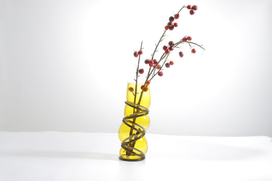 S/S Steel & Glass Ring Vase